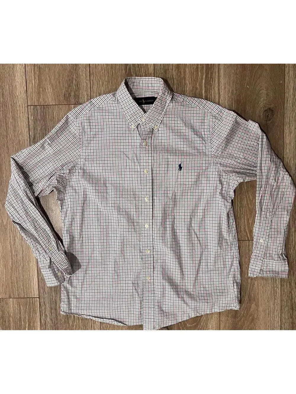 Ralph Lauren Men's Button Down Shirt, Checkered, Size Large